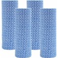 thumbnail image 1 of GUOYUANGLO Chiffons de Nettoyage Réutilisables Chiffons Jetables pour Vaisselle Rouleaux de Nettoyage de Cuisine Robustes, 50 Pcs/rouleau, Total 4 Rouleaux-Bleu, 1 of 8