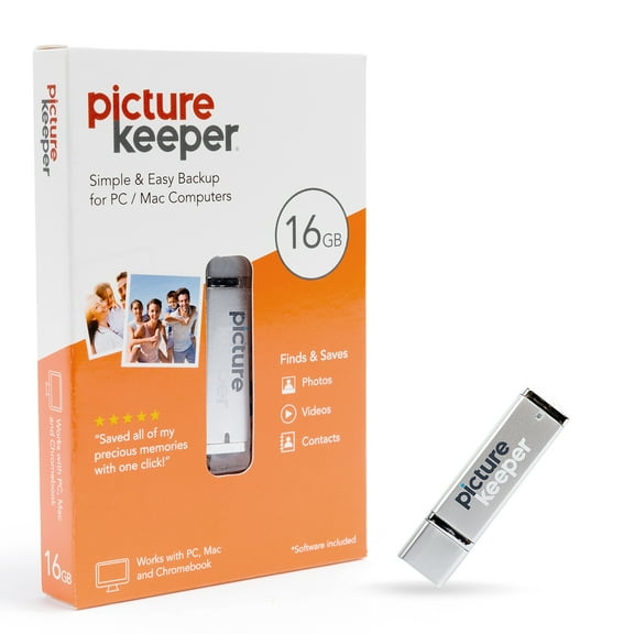 Picture Keeper Portable Flash USB Photo Backup and Storage Device for PC and MAC Computers 16GB