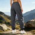 thumbnail image 6 of IUYRTFE Women's Outdoor Cargo Pants Windproof Waterproof Utility Trousers with Elastic Waist and Multiple Pockets, 6 of 8
