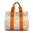thumbnail image 1 of Pre-Owned Hermes Bora PM Tote Bag 100% Cotton White x Orange (Good), 1 of 11