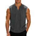 thumbnail image 3 of IhhxPro Big and Tall Men's V-Neck Sleeveless Tank Top Summer Casual Tee Textured Muscle Shirt Lightweight Breathable Athletic Gym Workout Beach Layering Loose Fit M-3XL, 3 of 9