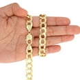 thumbnail image 4 of Nuragold 14K Real Yellow Gold Solid Cuban Curb Link Chain Necklace 16"-30" (1.5mm-12mm) Italian Jewelry for Men & Women, 4 of 29