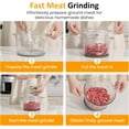 thumbnail image 5 of Superjoe Electric Food Chopper, Electric 4 in 1 Food Grinder for Grinding Meat, Peeling Garlic & Juicing, 2 Speed Blender and Food Processor Combo with 1.5L Glass Bowl & 2 Cups (0.4L+0.2L), 250W Beige, 5 of 8