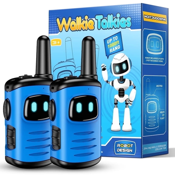 Kid Walkie Talkies for 3-8 Year Old, Two Way Radios, Toys for Kids Boys 3-5, Robots Walkie Talkie Outdoor Toys for Boys, Birthday Gifts for 3 4 5 6 7 8 Year Old Boys