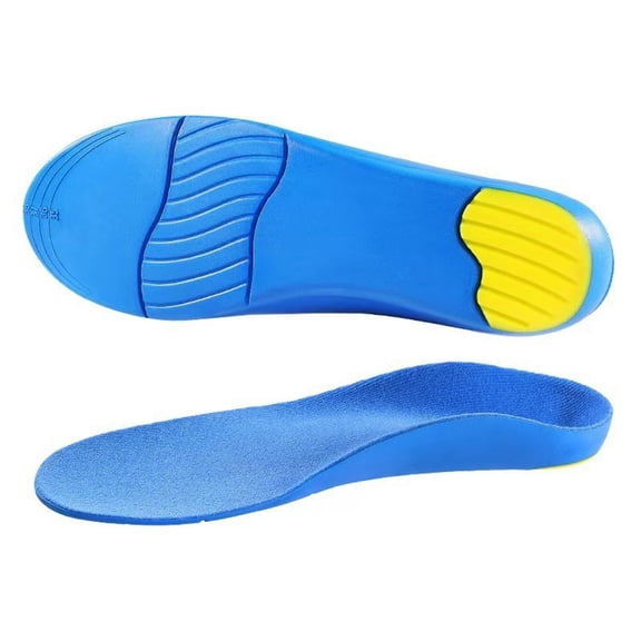 XIRQI Kids Orthotic Arch Support Shoe Insoles, Blue, 5-7 M Big Kid, 1 Pair, Cushioned Comfort for Growing Feet and Daily Activity