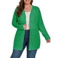 thumbnail image 3 of Cueply Women's Plus Size Cardigan Long Sleeve Lightweight Sheer Open Front Knited Cardigan 1X-4X, 3 of 6