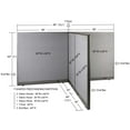 thumbnail image 2 of GOF T-shaped Freestanding Partition (66”D x 96”W x 60”H) Office Room Divider, Privacy Screen, Workstation Cubicle, 2 of 9