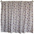 thumbnail image 2 of Cotton Curtain Animal Print 58 Inch Wide Puppies Chase Ball and Bone Purple on White, 2 of 3