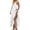 White, variant on Unir Women’S Sexy Backless 2-Piece Matching Set, Spaghetti Strap Halter Bodysuit With High Waist Ruched Side Slit Flowy Maxi Skirt, Smooth Lightweight Polyester Fabric, 2pcs, Sizes S To XL