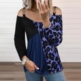 thumbnail image 2 of Camiseta de manga larga sin tirantes con estampado de leopardo a la moda para mujer Pompotops gfhjh20845, 2 of 4