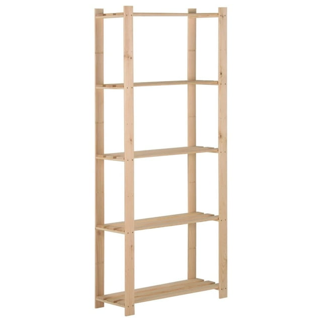 vidaXL Étagère de Rangement à 5 Niveaux 80x28,5x170 cm en Pin Massif