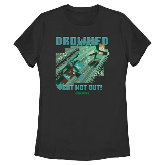 Womens Minecraft Drowned But Not Out T Shirt