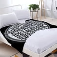 thumbnail image 3 of Artistic Circular Design Flannel Blanket - Durable Soft & Warm for Sofa Travel Bed & Chair - Cozy Calligraphic Style, 3 of 7