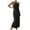 Black, variant on Women's Halter Neck Crochet Maxi Dress Hollow Out Backless Elegant Cover Up Resort Wear Black M