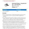 thumbnail image 2 of Brake Master Cylinder - Compatible with 2011 - 2019 Ford Fiesta 2012 2013 2014 2015 2016 2017 2018, 2 of 2