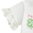thumbnail image 6 of XZNPDUCQ Toddler Baby Boy Girls Summer Outfit Short Sleeve T Shirt Elastic Shorts Outfits Infant Beach Casual 2Pcs Gift Pajamas & Dailywear Set 3-4 Years,White, 6 of 7