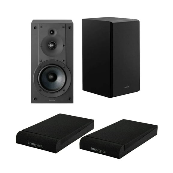 Sony SS-CS5M2 3-Way 3-Driver Hi-Res Audio Bookshelf Speakers (Pair) (2025 Model) with Studio Monitor Isolation Pads Bundle (4 Items)