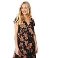 thumbnail image 1 of Principles Womens Floral Mock Wrap Petite Top, 1 of 4