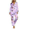 thumbnail image 2 of Elvqul Women's Soft Breathable Pajama Set with Long sleeve top and Long pants, 2 of 3