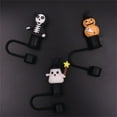 thumbnail image 4 of THLKIF Halloween Straw Toppers, Halloween Straw Cover Cap for Cup, Halloween Style Cute Silicone Straw Drinking Tips Covers, Ghost Pumpkin Straw Accessories for Home Party Accessories (30&40 Oz), 4 of 7