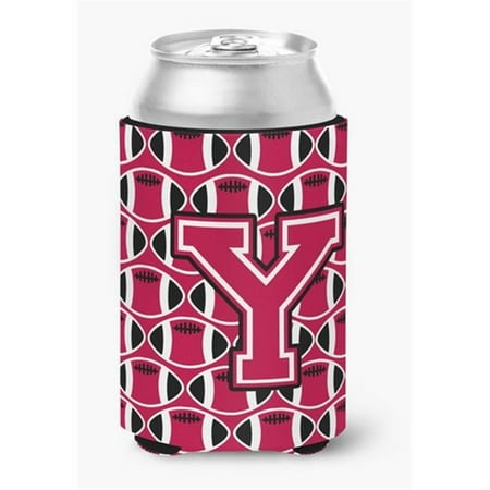 

Letter Y Football Crimson & White Can or Bottle Hugger