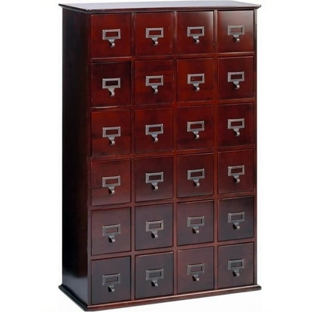 Bowery Hill 40" 24 Drawer CD Media Storage in Cherry Walmart