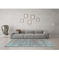 thumbnail image 3 of Ahgly Company Indoor Square Abstract Light Blue Modern Area Rugs, 4' Square, 3 of 4