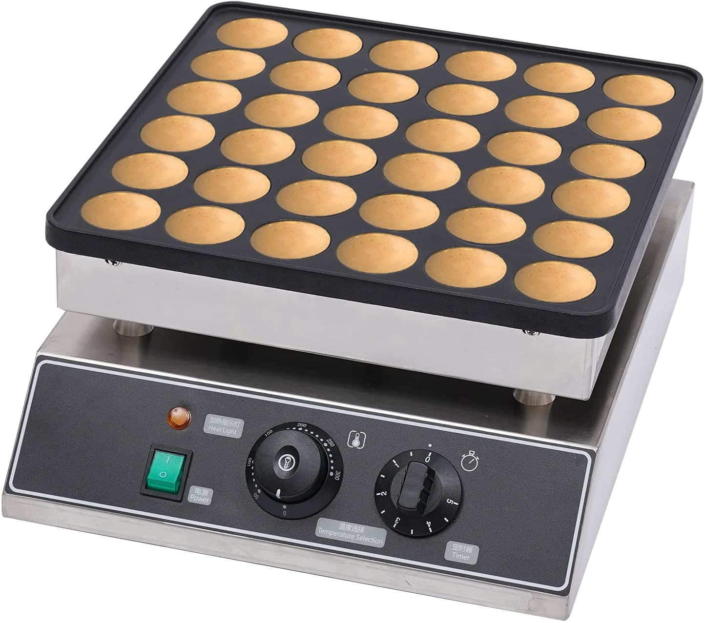 ANQIDI 36 Holes Mini Waffle Pancake Maker 110V Mini Dutch Pancake Baker  Maker Commercial Home Electric Nonstick Muffin Machine