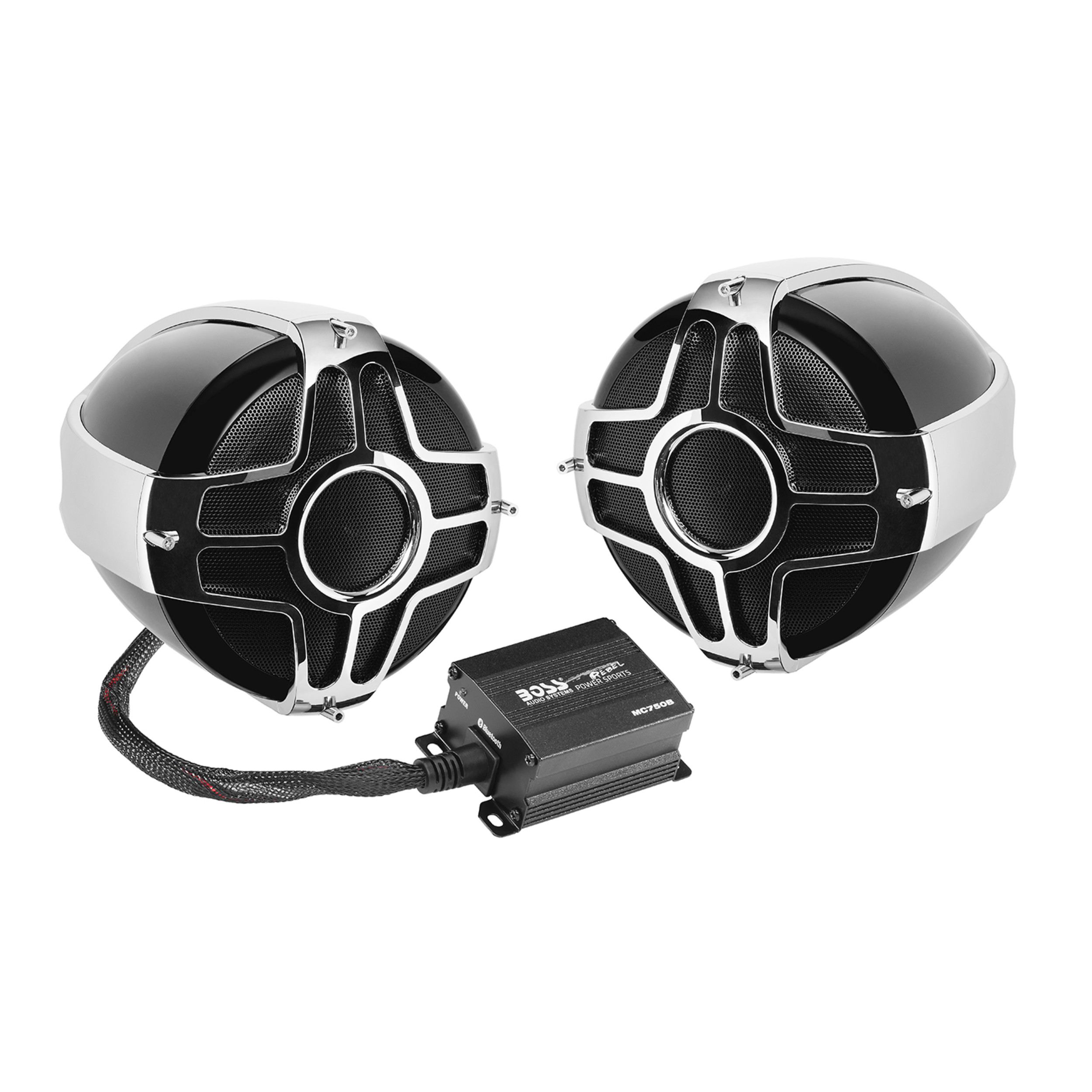 BOSS Audio Systems MC750B Motorcycle Speaker Amplifier, Bluetooth, 4” Speakers - image 3 of 11