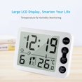 thumbnail image 5 of Digital Indoor Thermometer & Hygrometer with Clock LCD Display ℃/ ℉ Selectable Countdown Timer Accurate Temperature Humidity Monitor for Home Office, 5 of 5