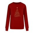 thumbnail image 3 of Mifsaly Oversized Christmas Sweatshirt Women Long Sleeve Crewneck Pullover Tops Xmas Tree Graphic Loose Blouse Merry Christmas Festival Party Shirts 2025 Vacation Outfits, 3 of 5