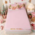 thumbnail image 4 of Manfei Nutcracker Zipper Twin Comforter Sets with Fitted Sheet and 2 Pillowcases Christmas Zipper Bedding Set, Lilac White, Pink Reversible, 4 of 7
