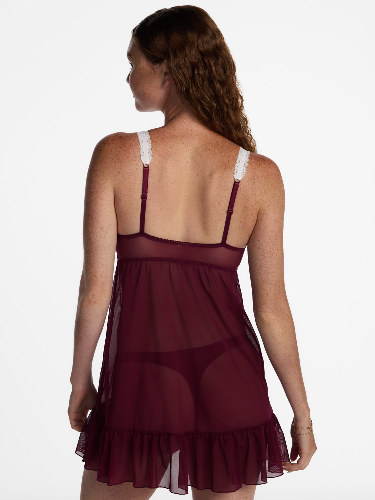 No Boundaries Beaded Lace Babydoll Dress, Women's XS-3XL