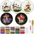 thumbnail image 1 of Kit de bordado TINDTOP para adultos principiantes con patrón de hongos, 1 of 7