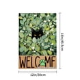 thumbnail image 4 of Black Cat In Green Leaves Welcome Garden Flag For Home Outdoor Garden Yard Decor 12x18 Inch, 4 of 5