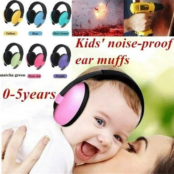 SHTUUYINGG Coussinets de Réduction de Bruit pour Bébés et Enfants, Protection Auditive, Casque de Sommeil pour Nourrissons, Couvre-Oreilles Anti-Bruit Bleu