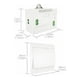 thumbnail image 5 of Interruptor de luz inalámbrico universal y receptor, 110-230 V, autoalimentado, control remoto de 2 bandas para artefactos de iluminación duales, blanco, 5 of 5