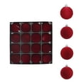thumbnail image 2 of Seyotauo 16 Pcs Velvet Christmas Ball Ornaments -Flocked Shatterproof Christmas Tree Decorations Plastic Xmas Decorative Hanging Ornaments for Xmas Home Decor,4 Style, 2 of 7