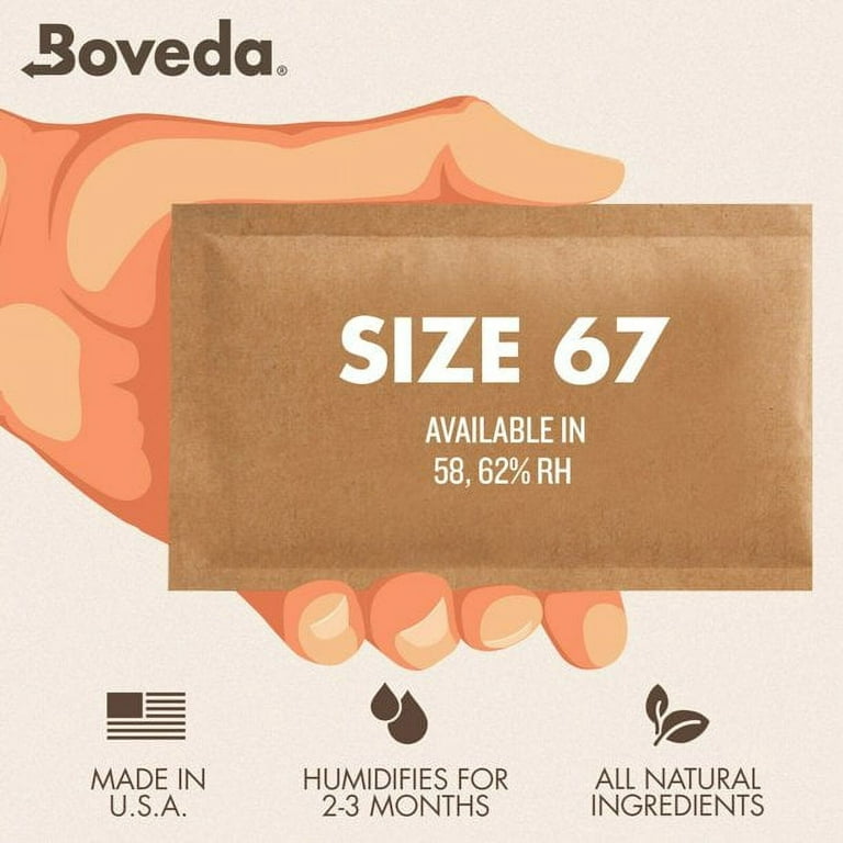 Boveda Size 8 for Cannabis, 62% RH 10-Pack