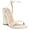 White Leather, variant on Womens Candid Leather Strappy Ankle Strap
