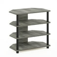 thumbnail image 2 of Furinno Turn-N-Tube Easy Assembly 4-Tier Petite TV Stand, French Oak Grey/Black, 2 of 6