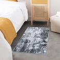 thumbnail image 2 of Modern Abstract Small Area Rugs 2x3, Washable Kitchen Rug Non-Slip Soft Small Bathroom Rug, Beige Striped Entryway Rugs Abstract Print Faux Wool Doormat for Bedside Entrance Bedroom Sink, 2 of 6