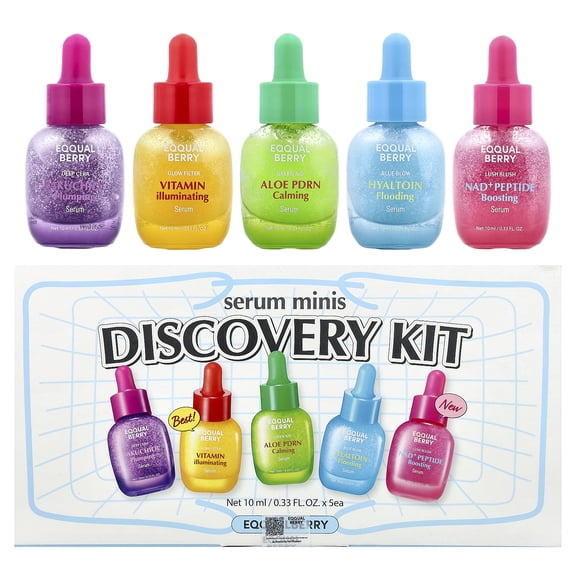 EQQUALBERRY Serum Minis, Discovery Kit, 5 Piece Kit