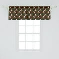 thumbnail image 2 of Ambesonne Chocolate Brown Valance Pack of 2, Halved Coconut Dots, 54"X18", Chocolate Umber, 2 of 3