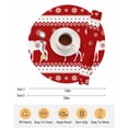 thumbnail image 6 of 15 Inch Round Placemats Set of 4, Christmas Elk Non Slip Heat Insulation PP Table Mats, Xmas Snowflakes Vintage Red Geometric Art Washable Place Mats for Kitchen Dining Party Table Decor, 6 of 7