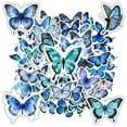 thumbnail image 4 of 35pcs Elegant Butterfly Stickers Nature Blue Stickers Kids Stickers for Laptops Phones Suitcases, 4 of 9
