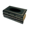 thumbnail image 2 of Bathroom Products,Vintage Stacked Books Design Solid Wood Tissue Box Holder Rectangular With Easy Hinged Top Home Office Decor Tissue Box Cover, 2 of 9