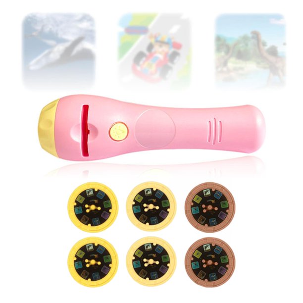 lámpara de proyección, regalos de Navidad, juguete luminoso, juguete educativo, juguete Conoscitivo, proyector de antorcha deslizante para , Tobogán rosa 6 Yotijar Proyector Antorcha Juguetes