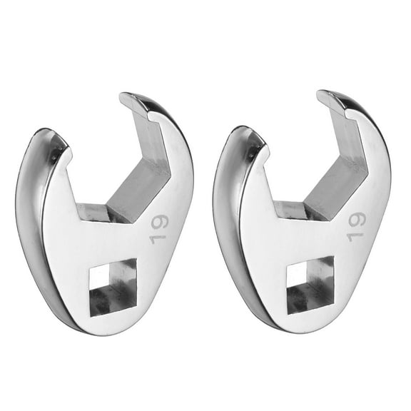 Uxcell 2 Pieces Drive Crowfoot Wrench 3/8" Drive 19mm Metric Flare Nut Crowfoot Wrench