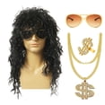 thumbnail image 3 of Disfraz de fantasía hippie de los años 80 y 90 para mujer, disfraz de fiesta disco, cosplay, para mujer adulta, para Halloween, carnaval, ropa rockera vintage, hip-hop, 3 of 5